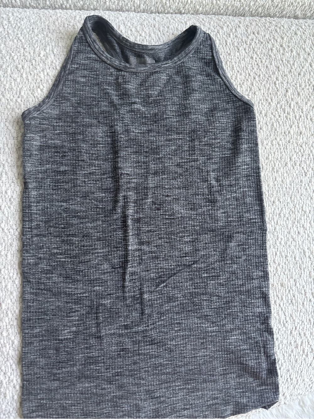 Athleta Gray Ribbed Racerback Tank Top - Picture 3 of 5